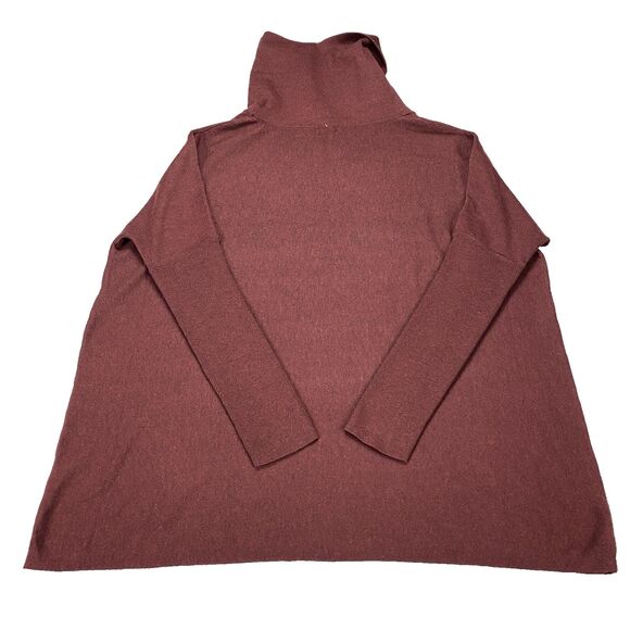 Smartwool Edgewood Poncho Sweater Black Cherry Heather Women's Size M MSRP: $120 - Picture 5 of 16